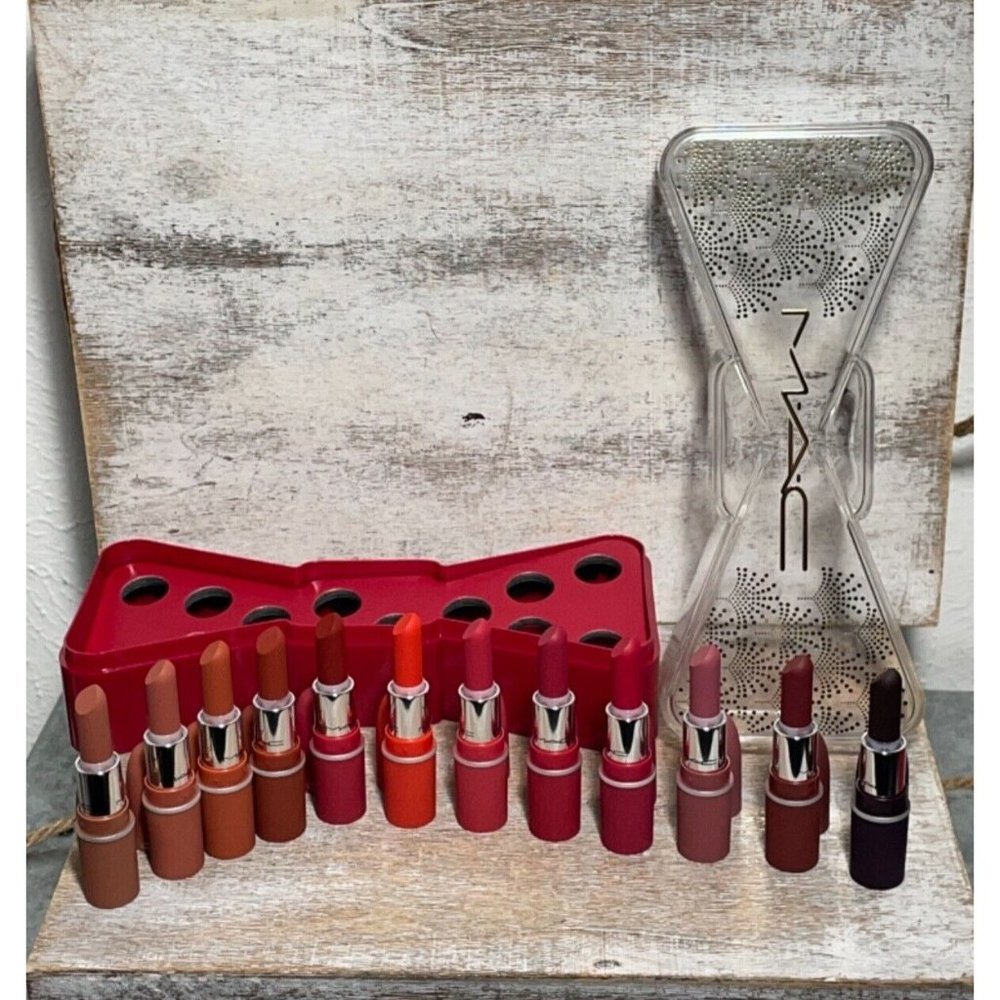 Mac Cosmetics Powder Kiss Lip Vault x 12 HOLIDAY COLLECTION